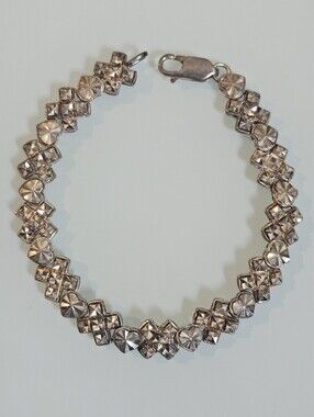 Beverly Hills Silver 925 XO Hearts Sterling Silver Bracelet 7"